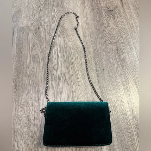 Green velvet bag - Picture 3 of 6